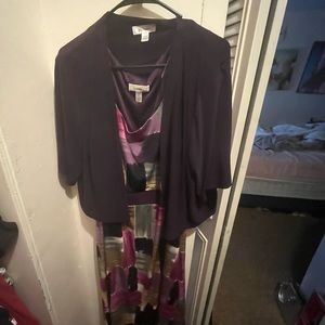 Dressbarne purple jacket and dress size 1x